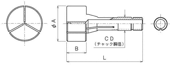 卓上旋盤各種/ツバ付きブランク参照図